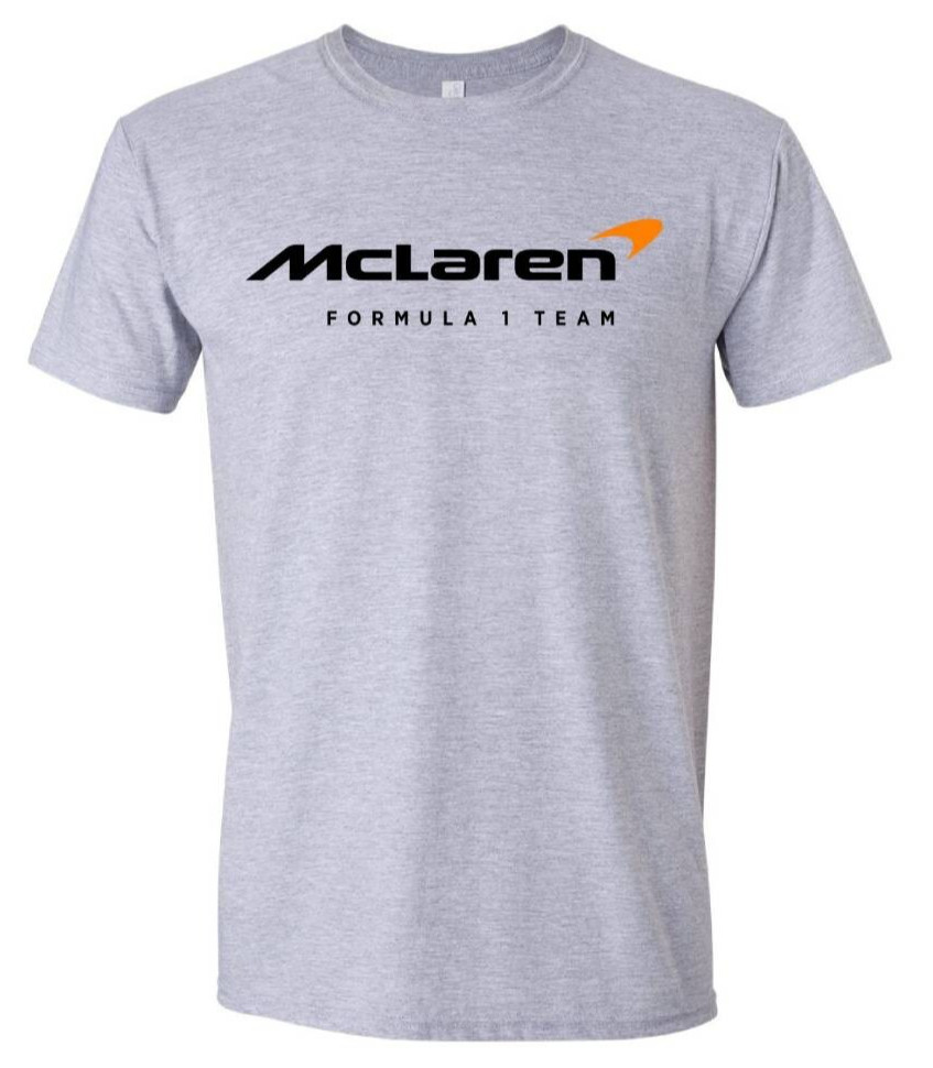 McLaren Racing Team F1 Formula Tshirt Sport Gray Tee Print Gildan Unisex T-Shirt gallery