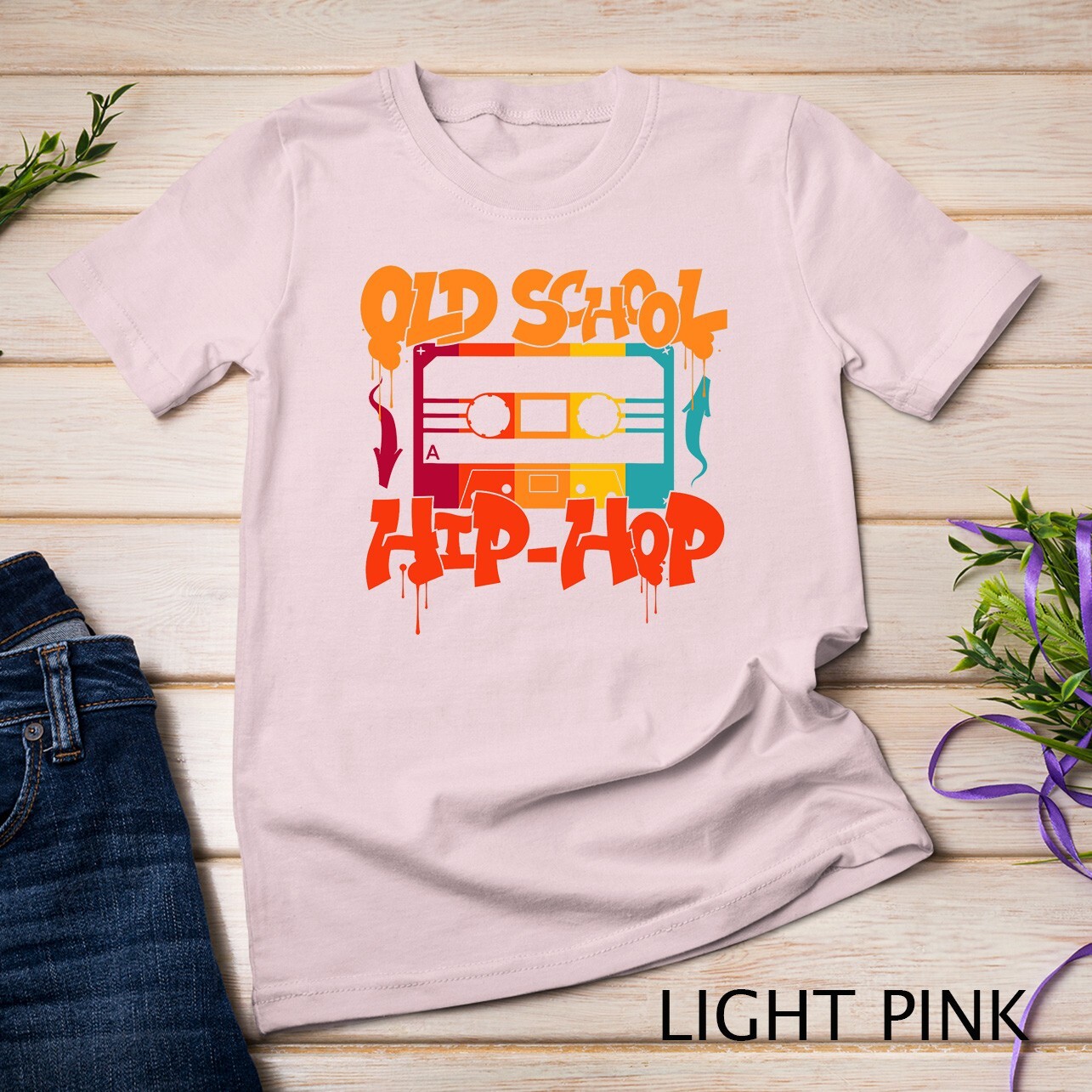 Retro Old School Hip Hop 80s 90s Graffiti Cassette Gift T-Shirt Unisex T-shirt gallery