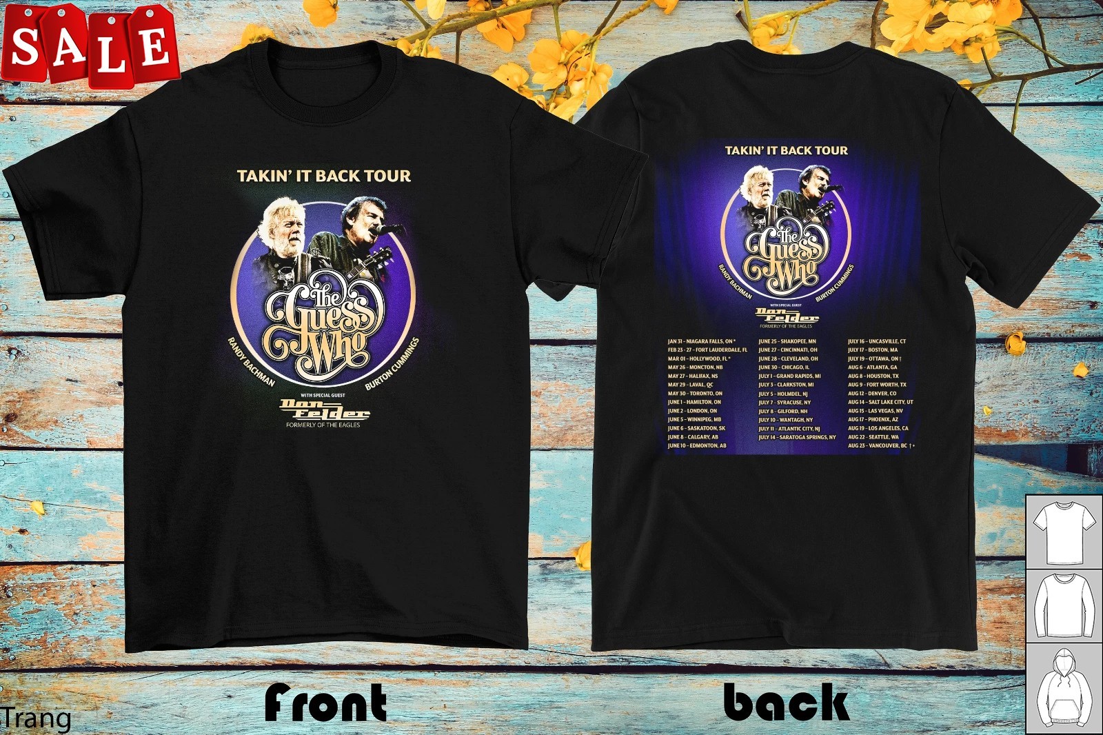 2 Sides 20 26 Takin It Back Tour The Guess Who Unisex S-5XL Shirt TK1109