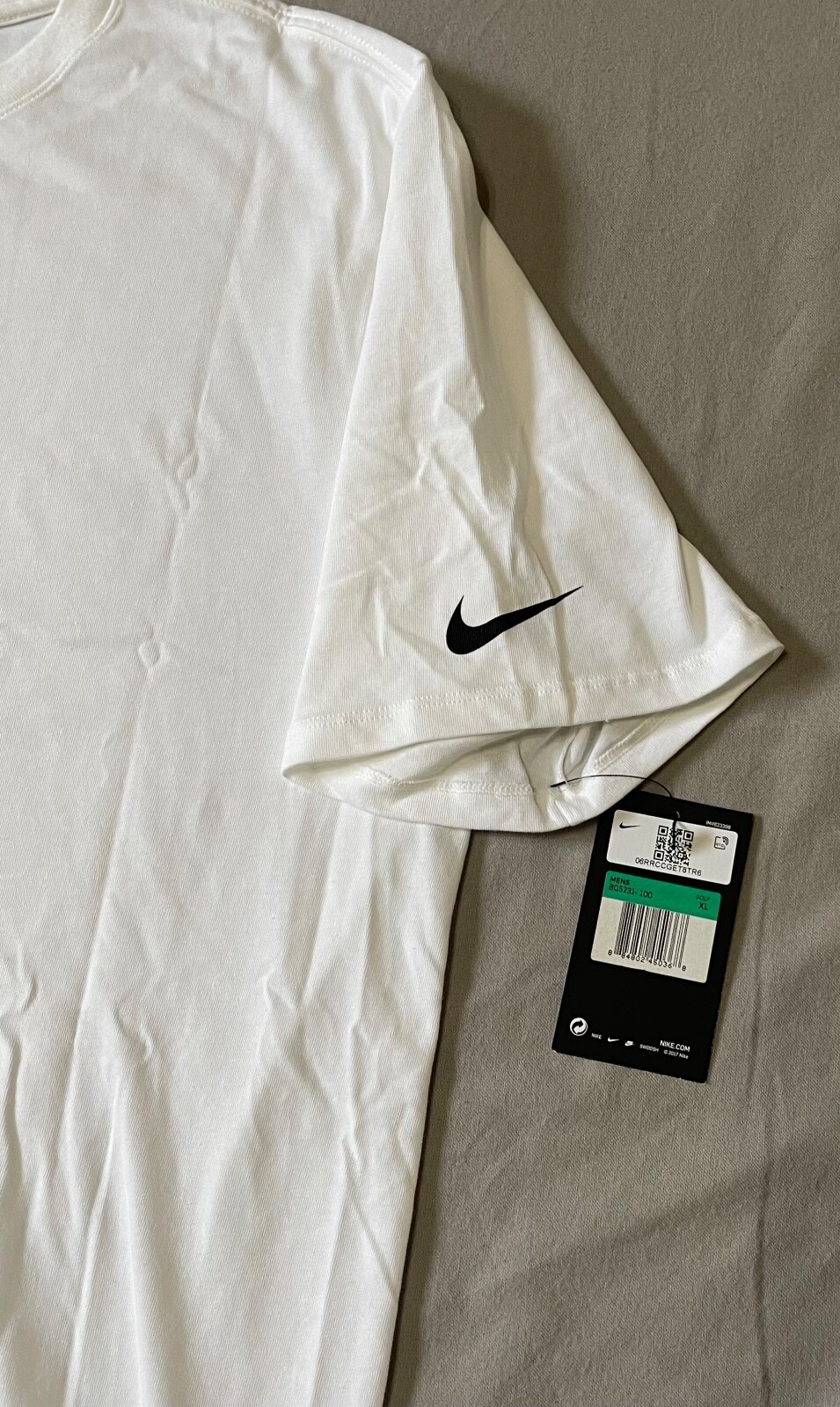 Nike Dri-FIT Cotton Poly Tee BQ5231 100 WHITE MENS XL gallery