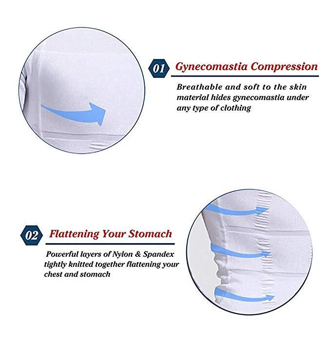 Men Slimming Body Shaper Posture Corrector Vest Tummy Compression T-Shirt Tops gallery
