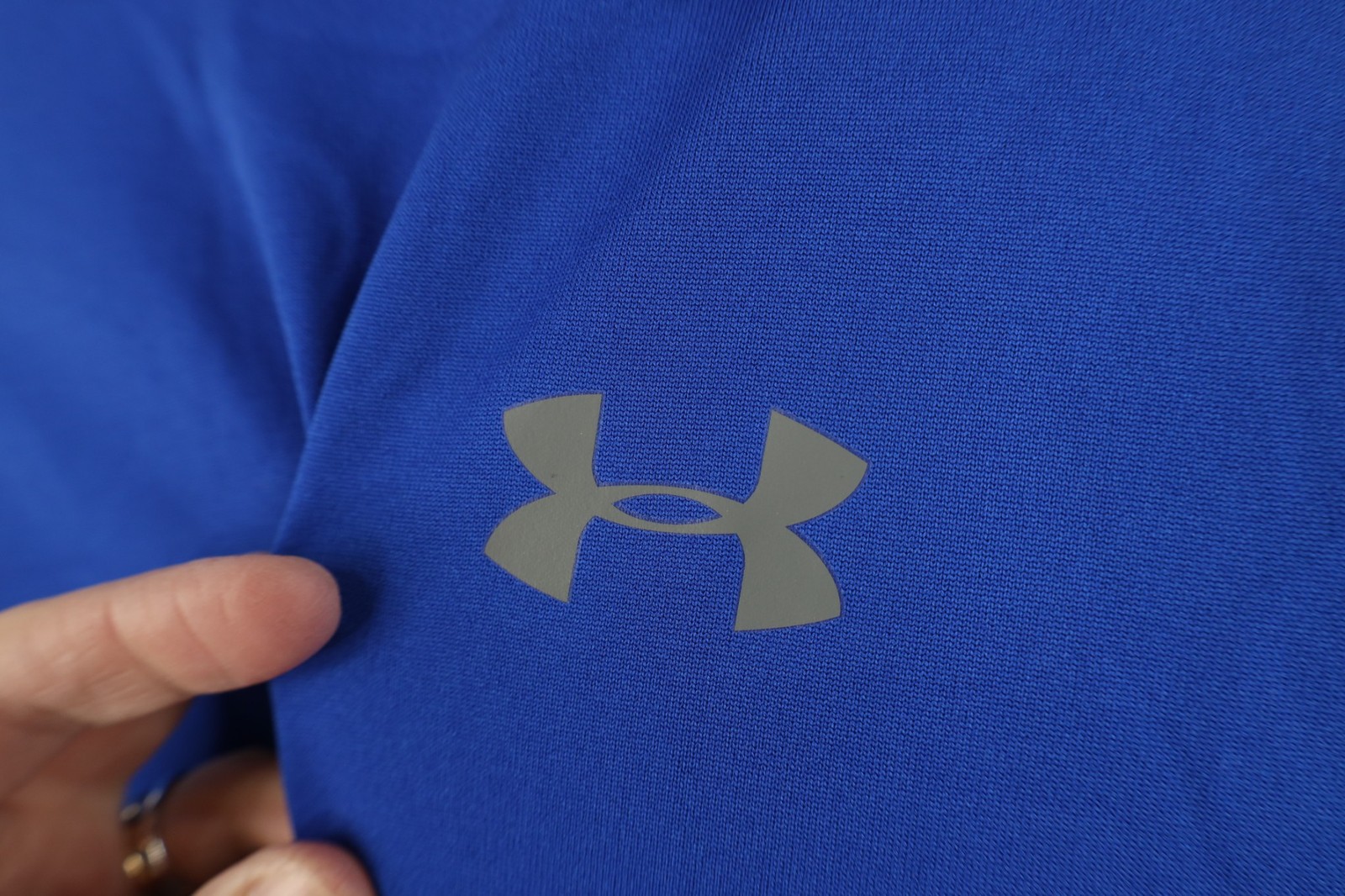 New Under Armour Mens Medium HeatGear Tech Running Jogging Gym T-Shirt Blue gallery