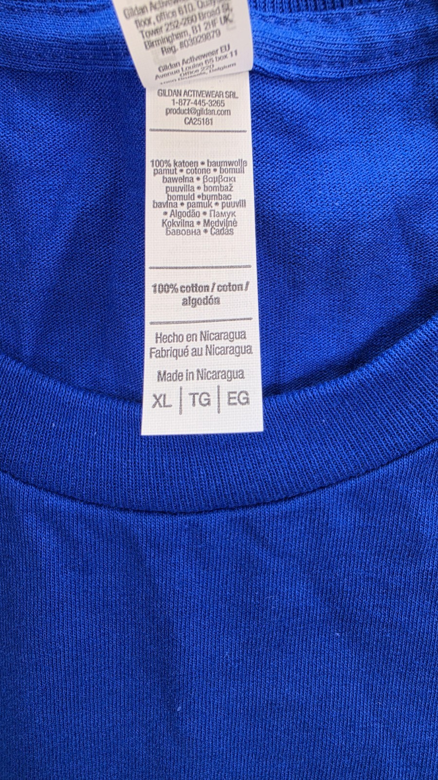 American Apparel 1301 Heavyweight Cotton T-Shirt Blue XL New Without Tags gallery