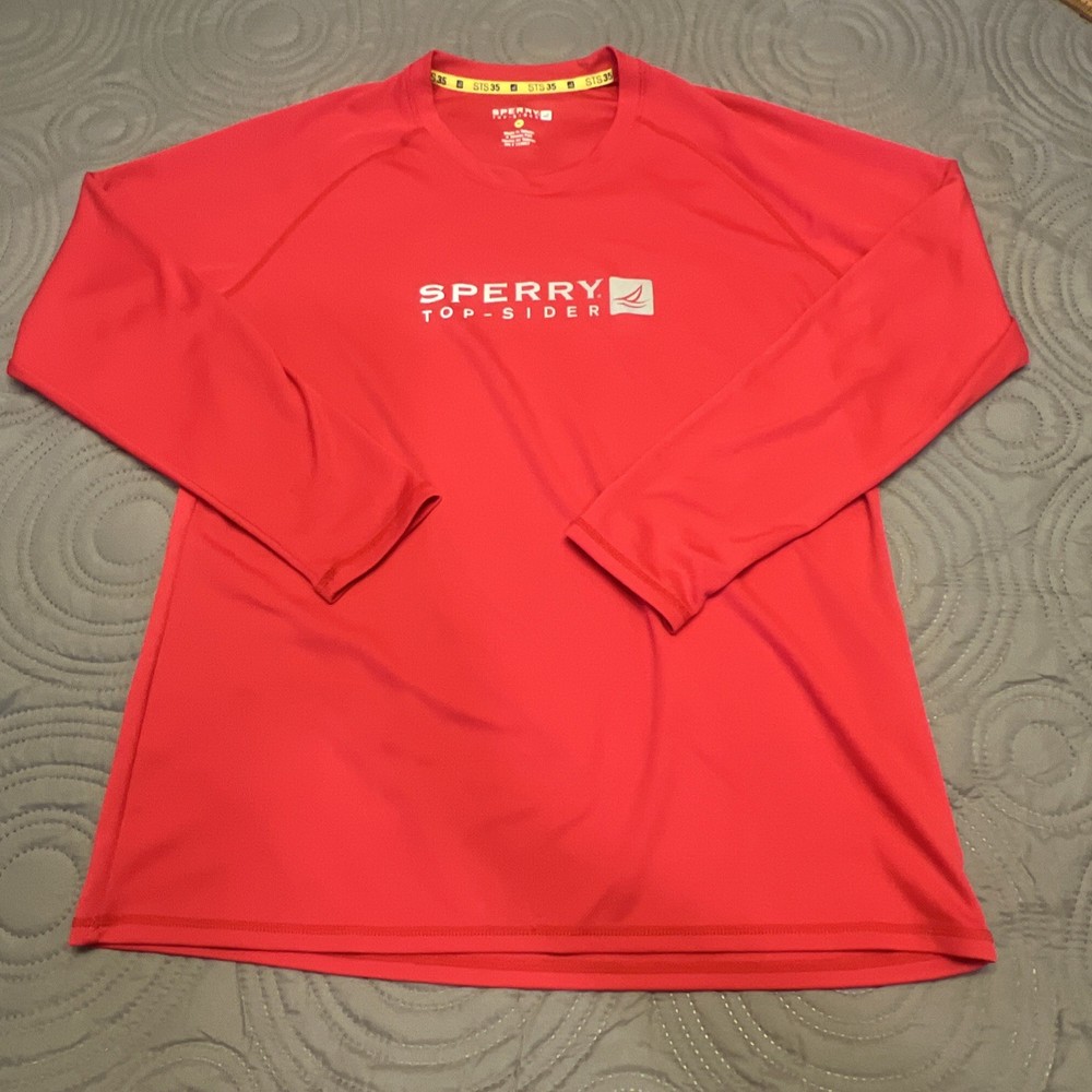 Sperry Top-Sider Men’s XL Red Long Sleeve Shirt Casual Beach Resort Boat Wear