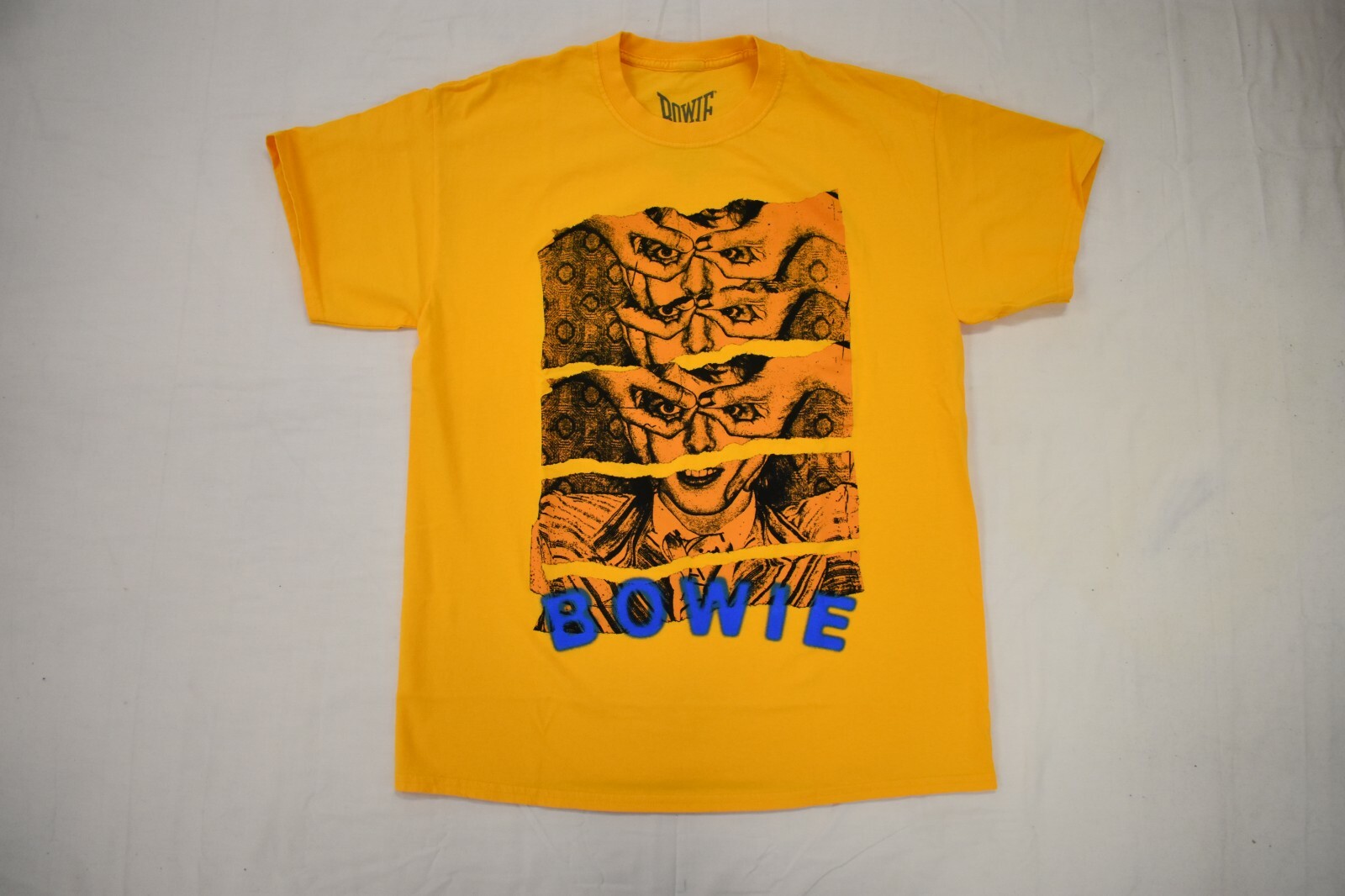 Goodie Two Sleeves Mens Unisex David Bowie Yellow Shirt New S, M, L, XL gallery