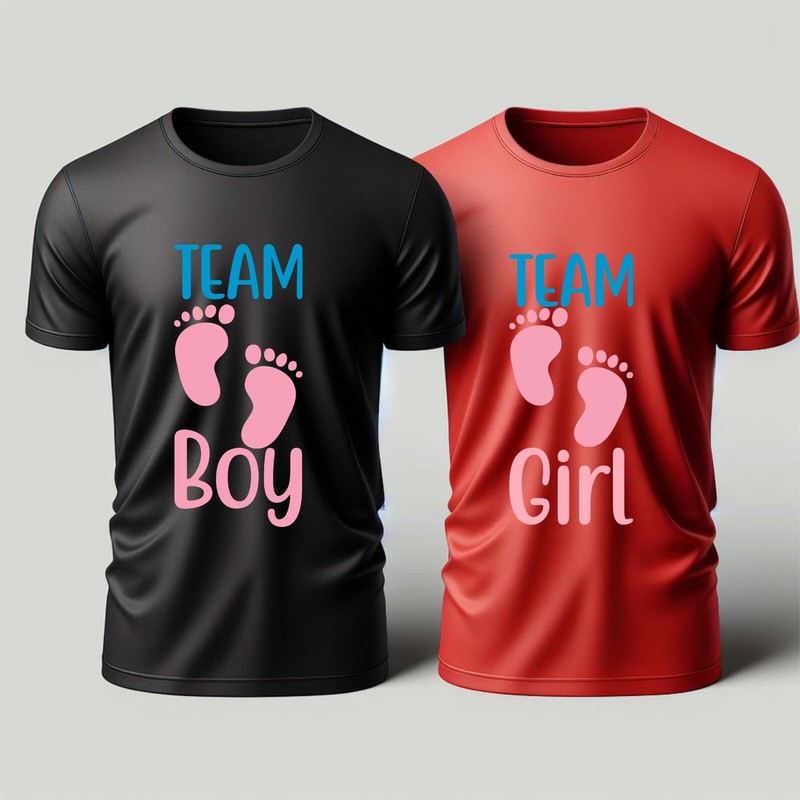 Gender Reveal T Shirt,Couple shirt,Couple pack Tshirt,Pregnancy announcement tee