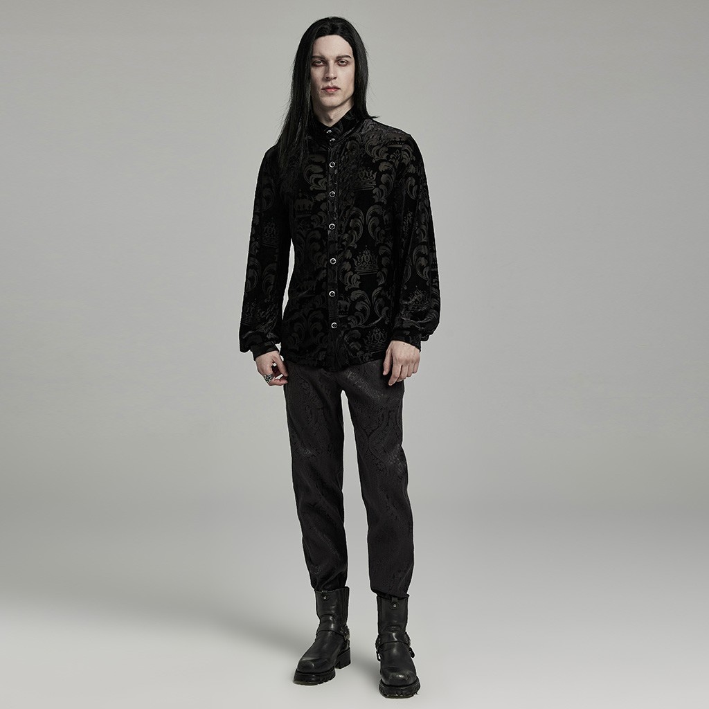 Punk Rave Goth Men's shirt WY-1595CCM-BK gallery