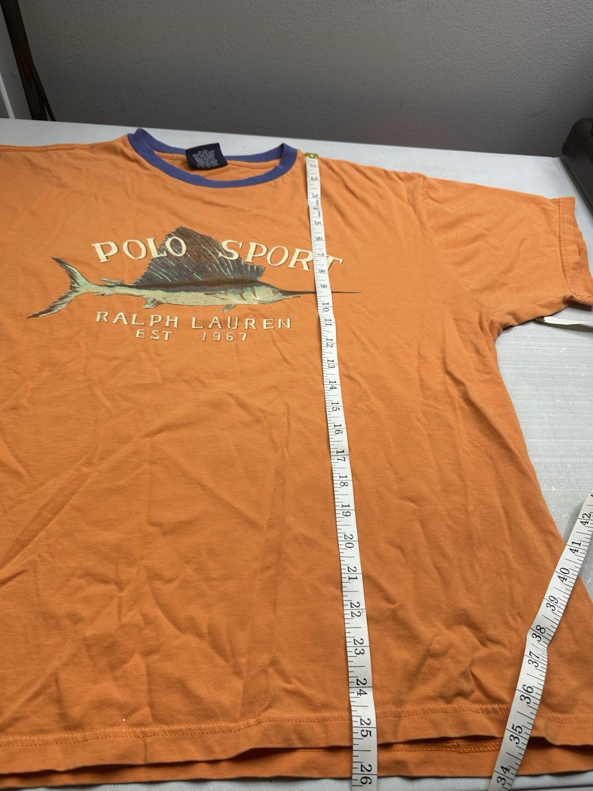 90s POLO RALPH LAUREN Vintage Marlin Fishing Sportsman T-SHIRT Men’s Size L gallery