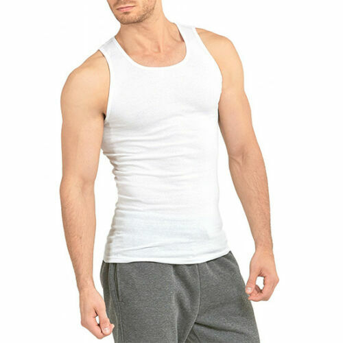 White A Shirt Wife Beater Tank Top Egyptian Ribbed Cotton 6 pr. S-M-L-XL-2X-3X gallery
