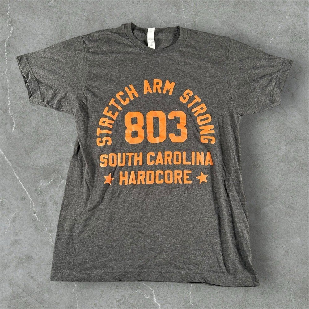 Stretch Arm Strong Shirt Men Medium Grey Hardcore Punk Band 803 HCX Tour Concert