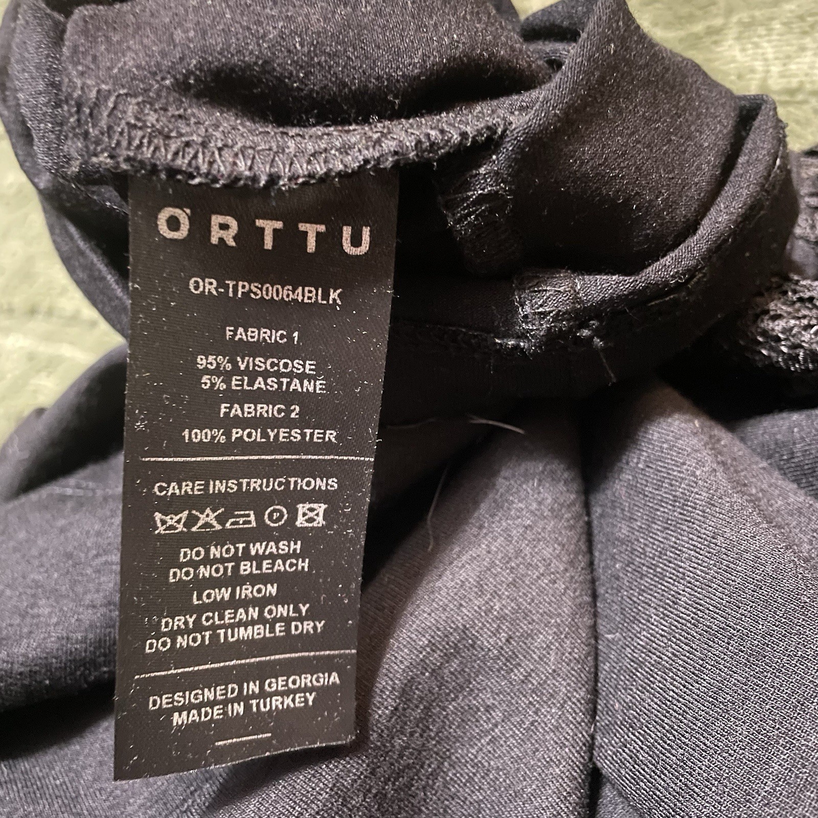 ORTTU Black Short Semi Sheer Sleeves Stretch Crewneck Shirt Men’s Size S gallery