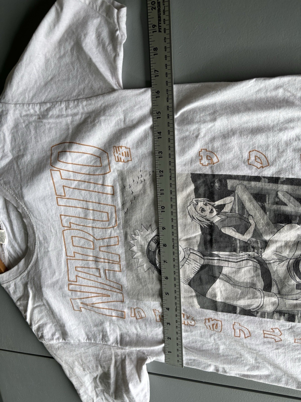 Fruit of the Loom HD Cotton Naruto Uzumaki Graphic Tee White Crew Neck S gallery