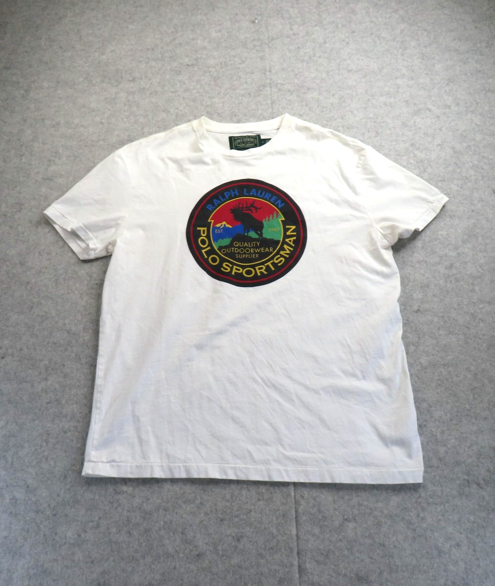 Polo Ralph Lauren Shirt Mens Medium White Polo Country Sportsman Graphic Tee gallery
