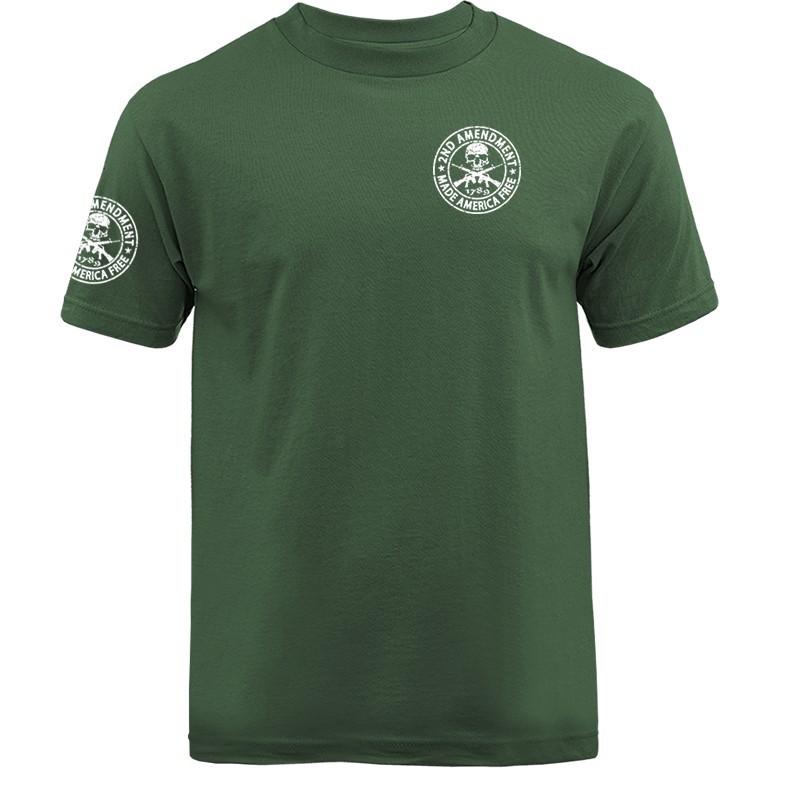 2nd Amendment Made America Free Skull Crest Patriotic T-shirt gallery
