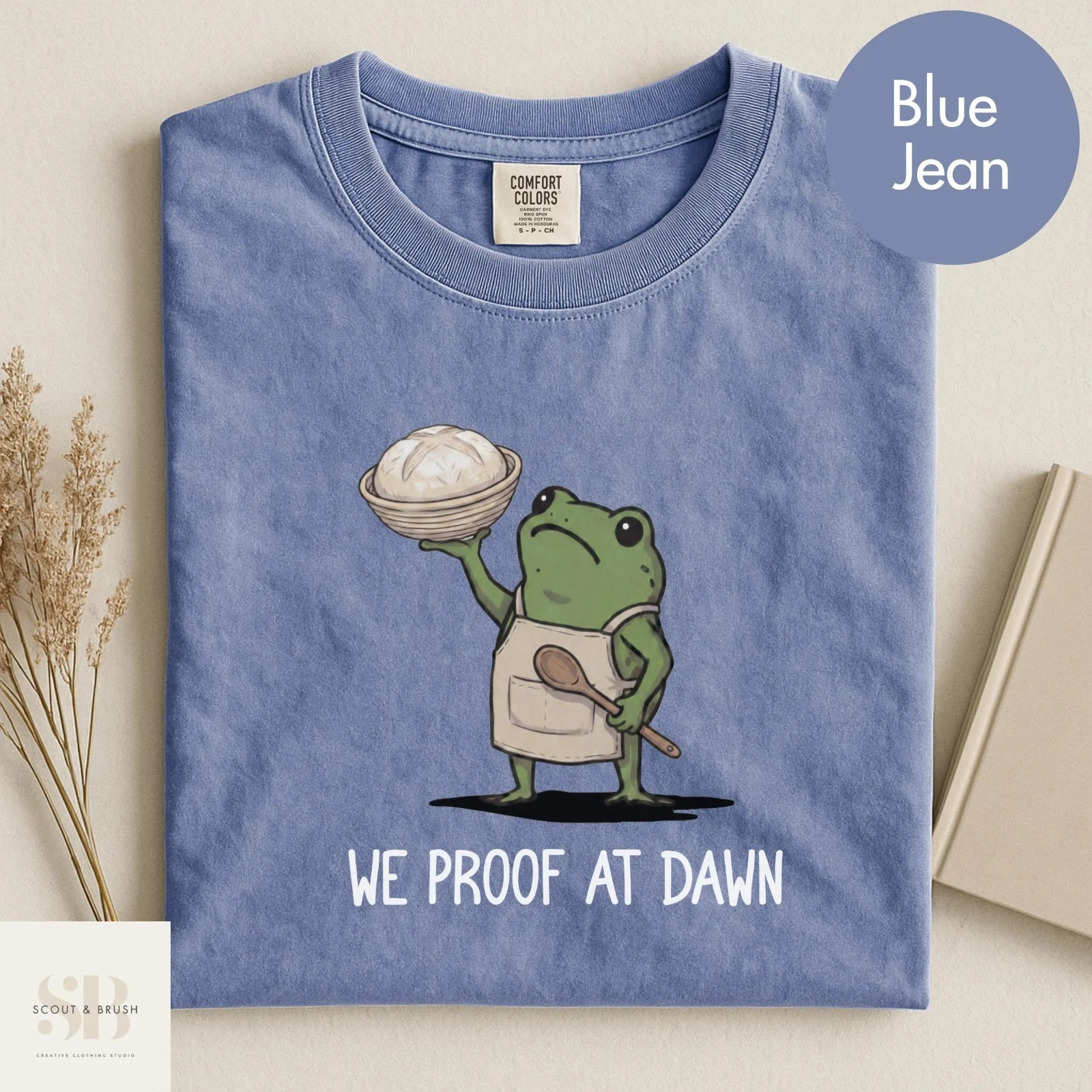 We Proof at Dawn Sourdough Shirt, Funny Frog Meme Bread Baking T-Shirt gallery