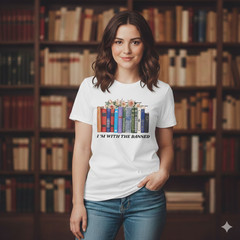 Books lover printed round neck short sleeve T-Shirt Unisex