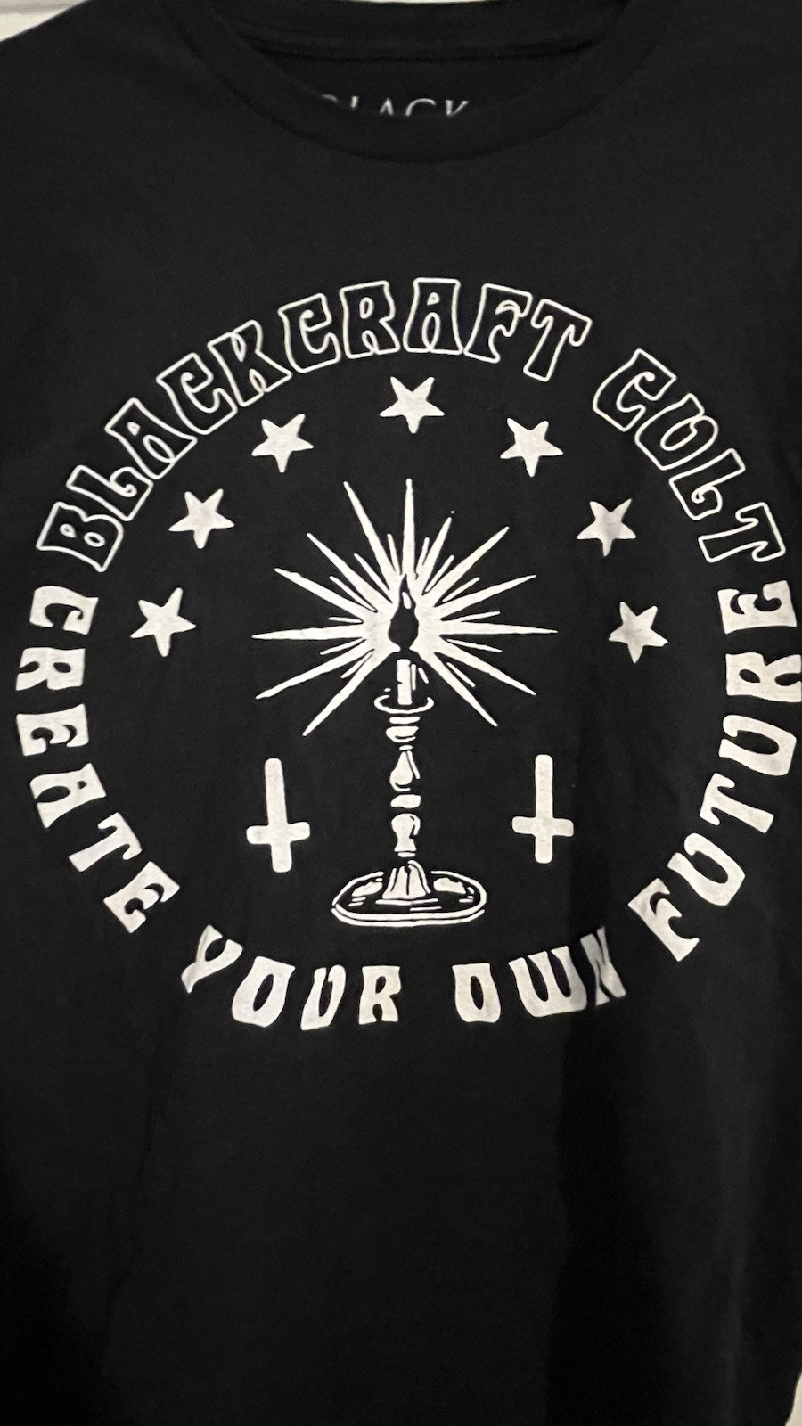 Black Craft Cult Create Your Own Future Candle T Shirt Small gallery