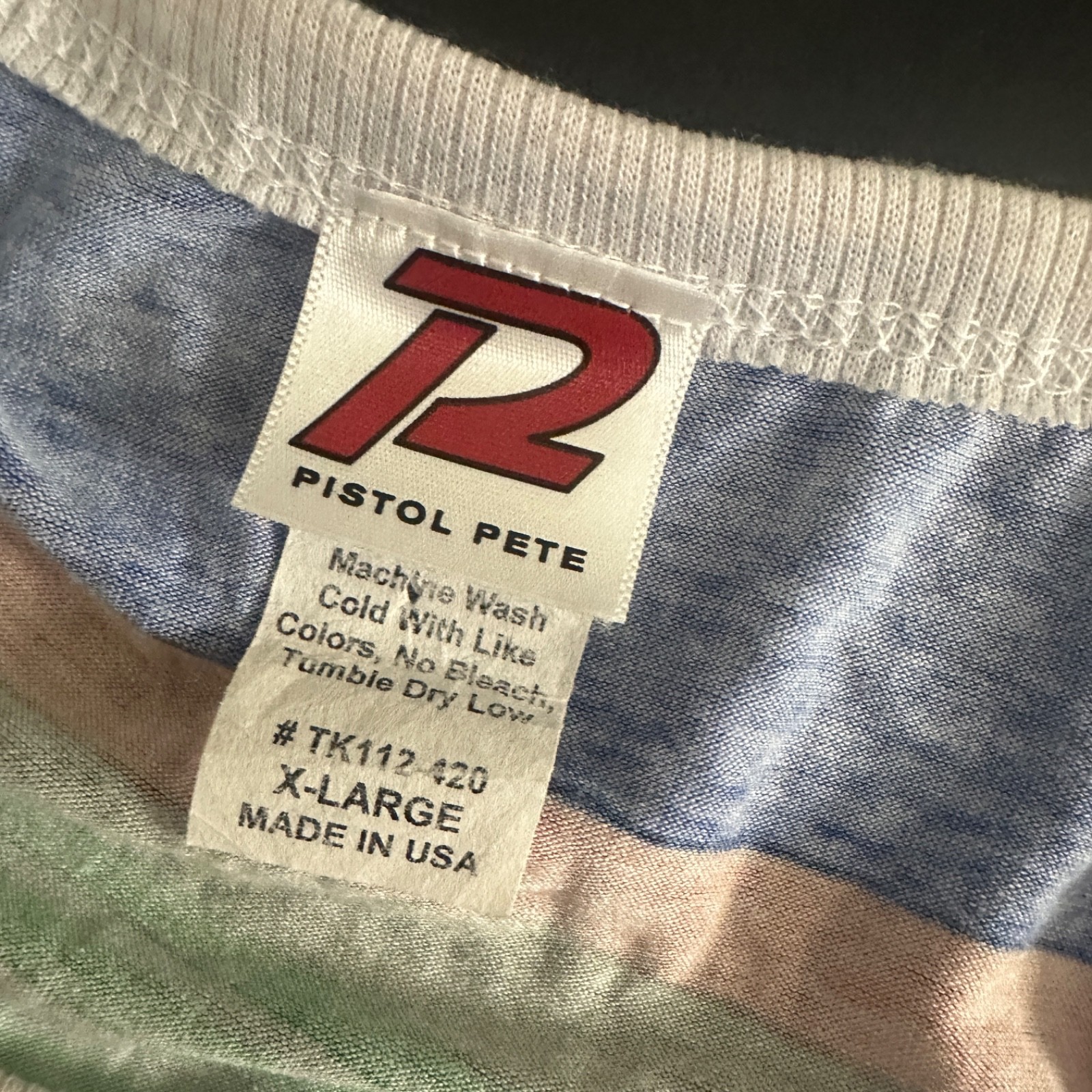 Pistol Pete Striped Tank Top XL Gently worn 95% polyester/5% spandex 20" armpits gallery