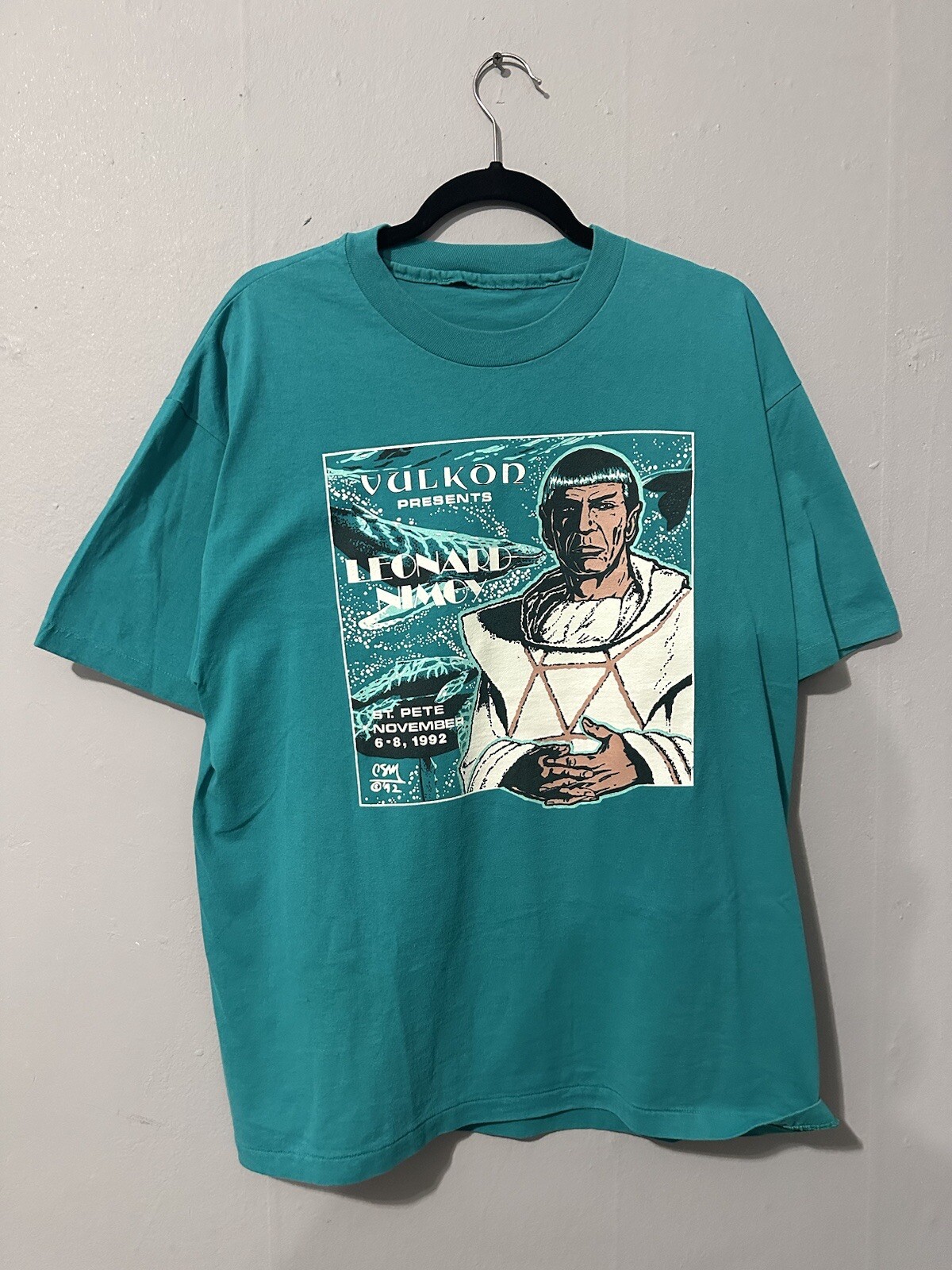 Vintage Leonard Nimoy Star Trek Spock T-Shirt 90s Size Medium Single Stitch