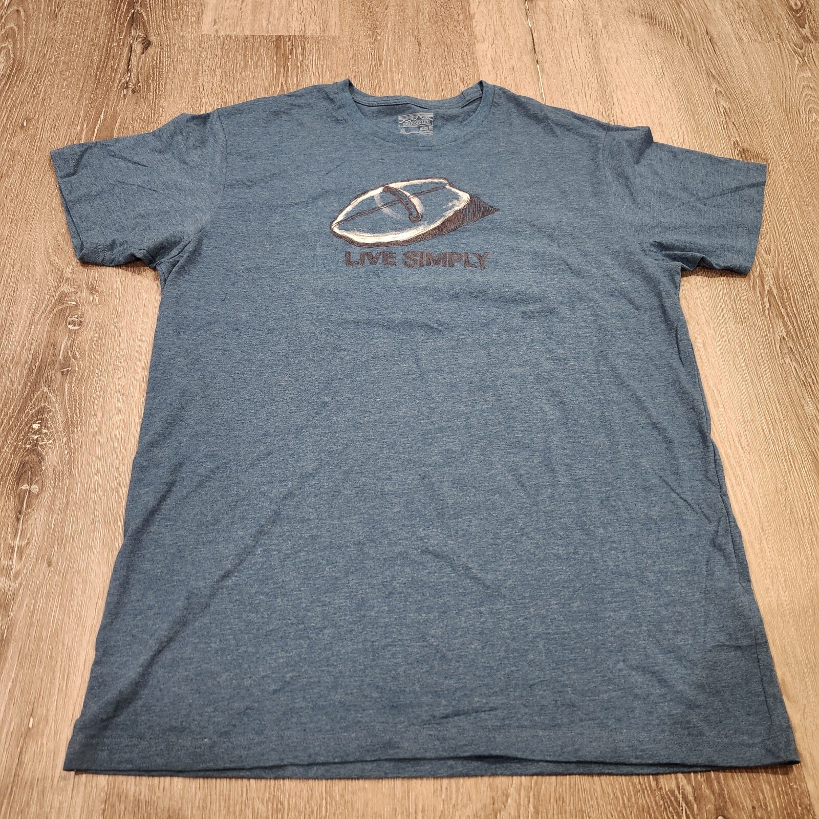 Patagonia Live Simply Responsibili-Tee Men Size XL Slim Fit Blue gallery