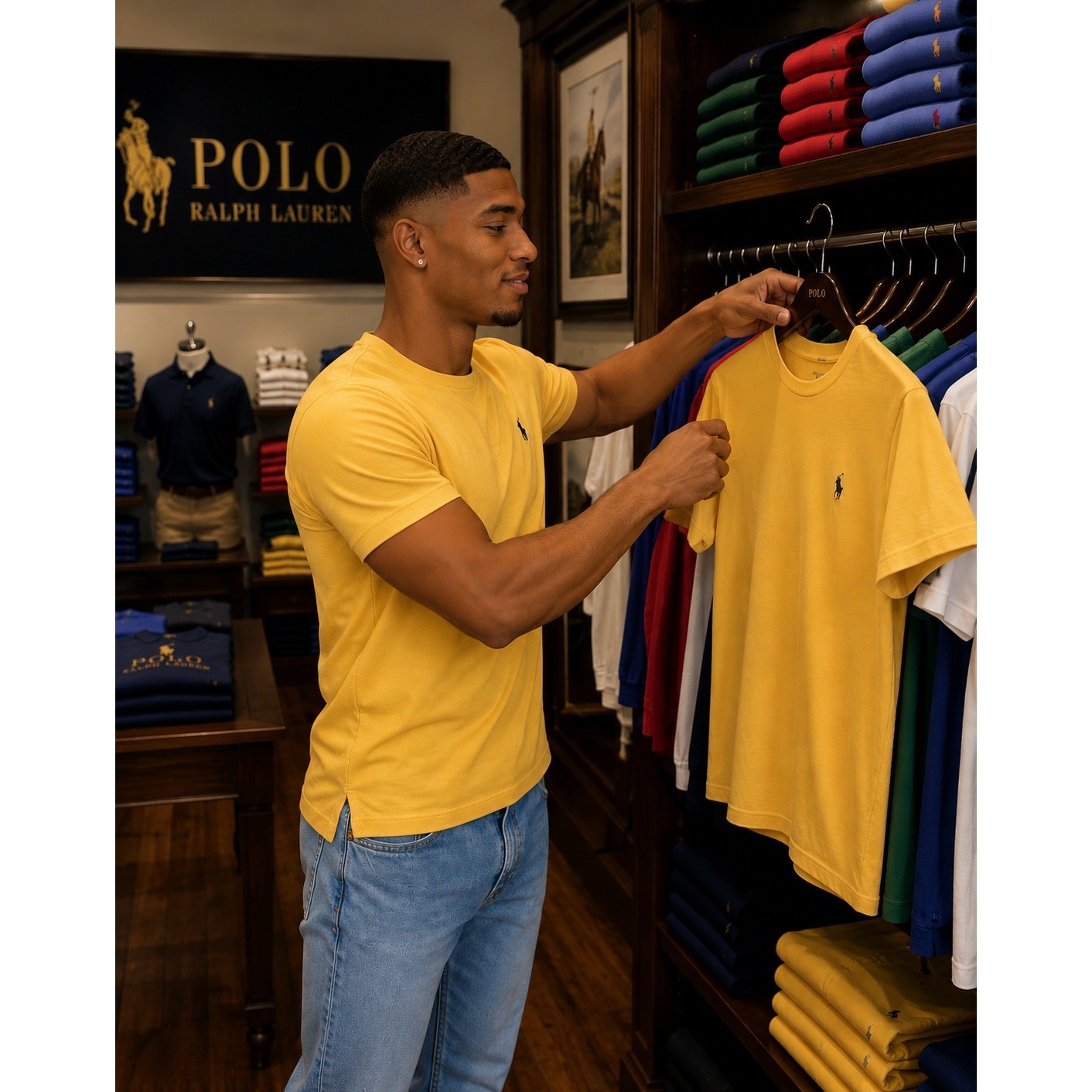 Polo Ralph Lauren Mens Winter Yellow Cotton Crewneck T-Shirt 3XB 710/671615022 gallery