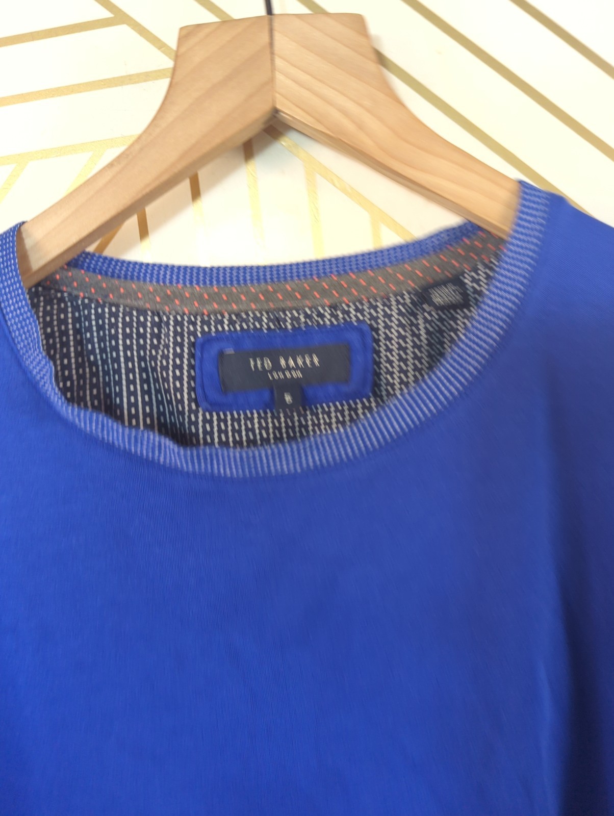 Ted Baker Men's Lounge Blue T-Shirt Size L (5) 100% Cotton READ STAINED gallery