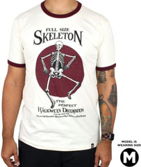 NEW Creepy Co. Beistle FULL SKELETON Ringer Tee T-Shirt XS, 2XL, 3XL Sizes ONLY