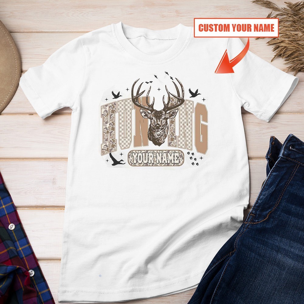 Custom Name Deer Hunting Season Unisex T-shirt | Father's Day Hunting Gifts gallery