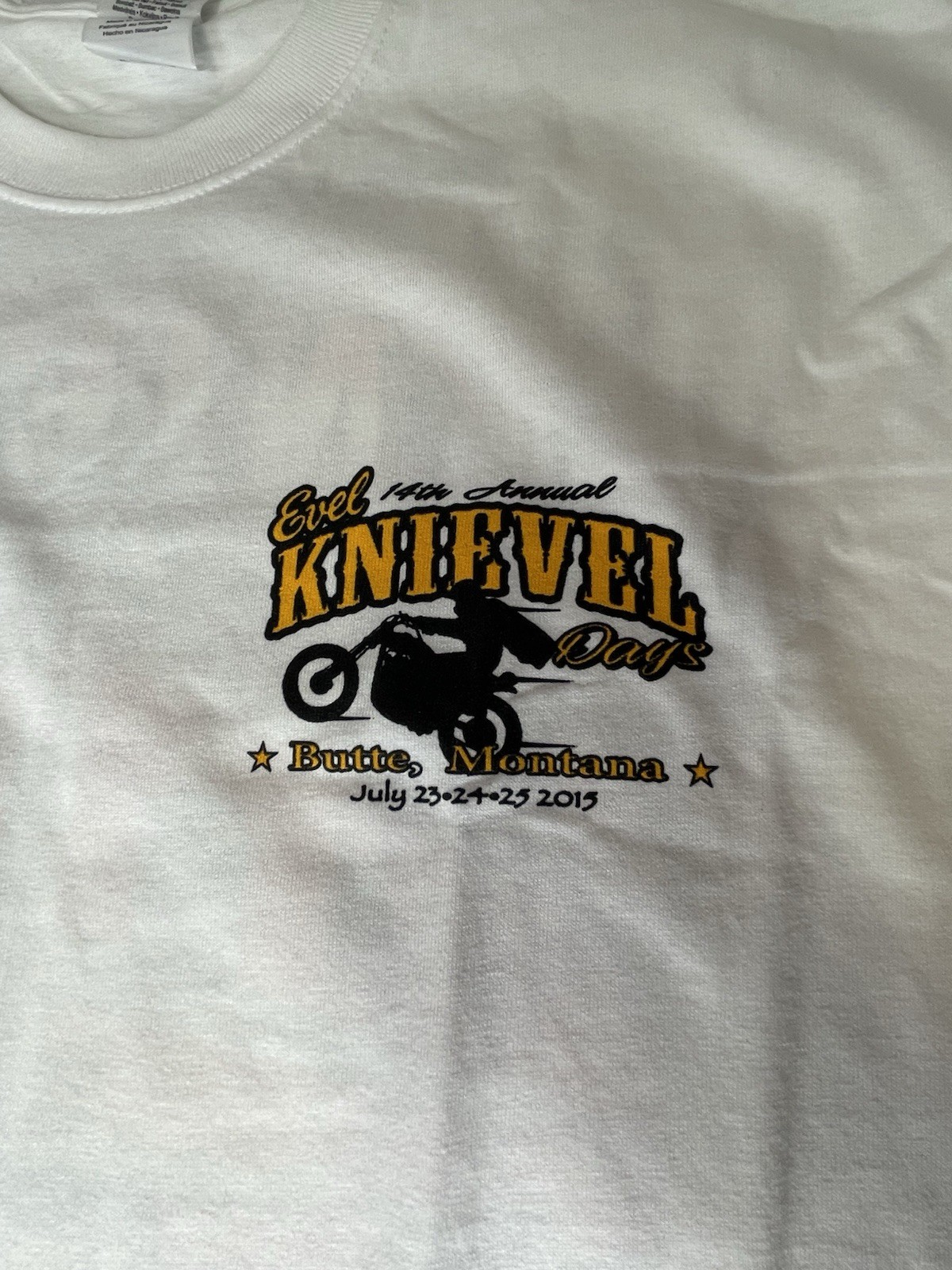 VTG 14th Annual Evel Knievel Days Butte Montana July 23 24 25 2015 White Tshirt gallery