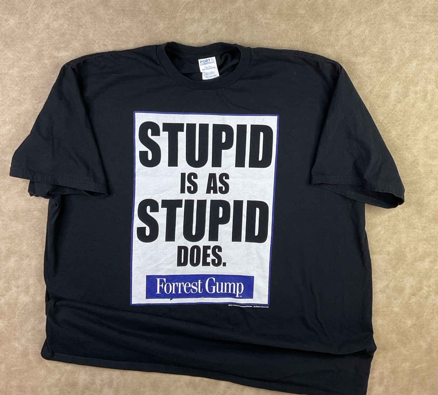 Forrest Gump T-Shirt Men Sz 2XL 2012 Y2K Graphic Tee Stupid Is As Stupid Does gallery