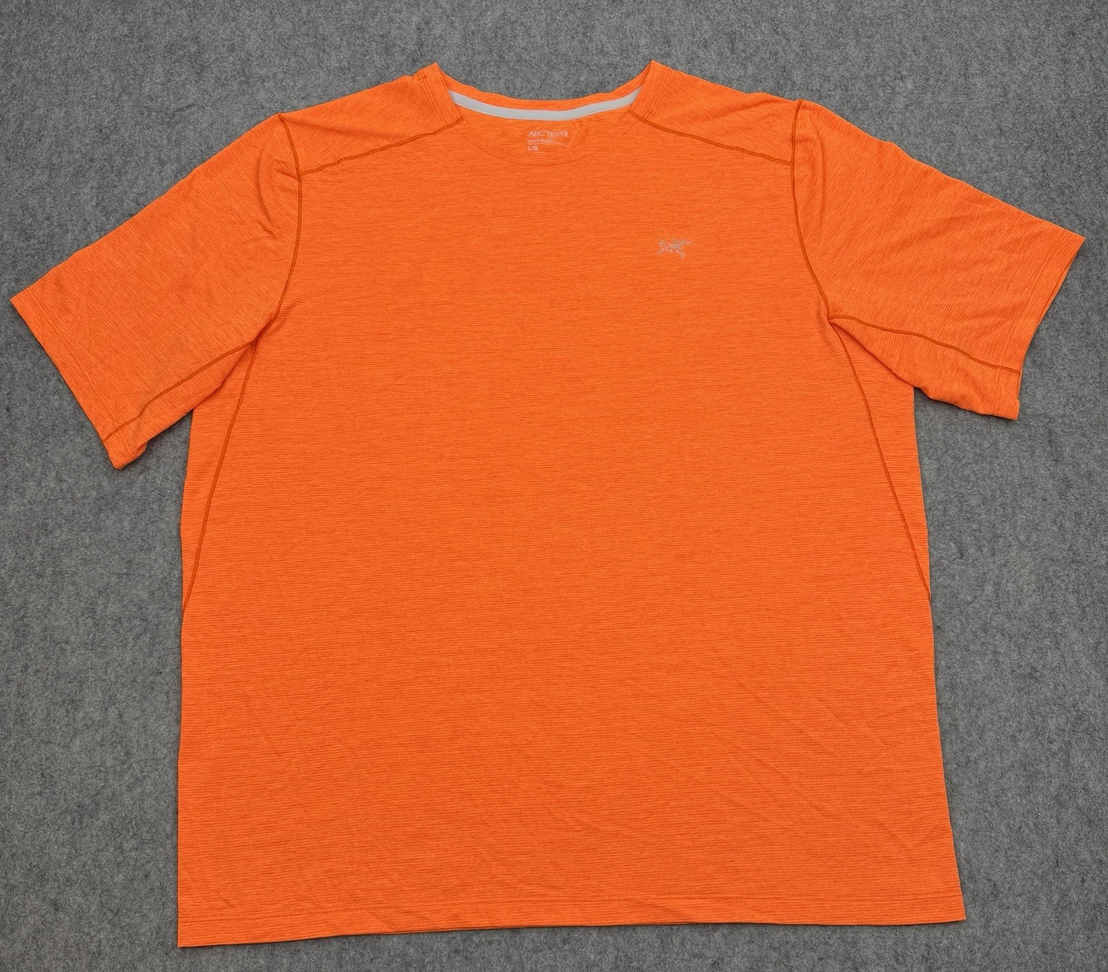Arcteryx Shirt Mens Large Orange Cormac Crew Gym Training Performance Hiking gallery