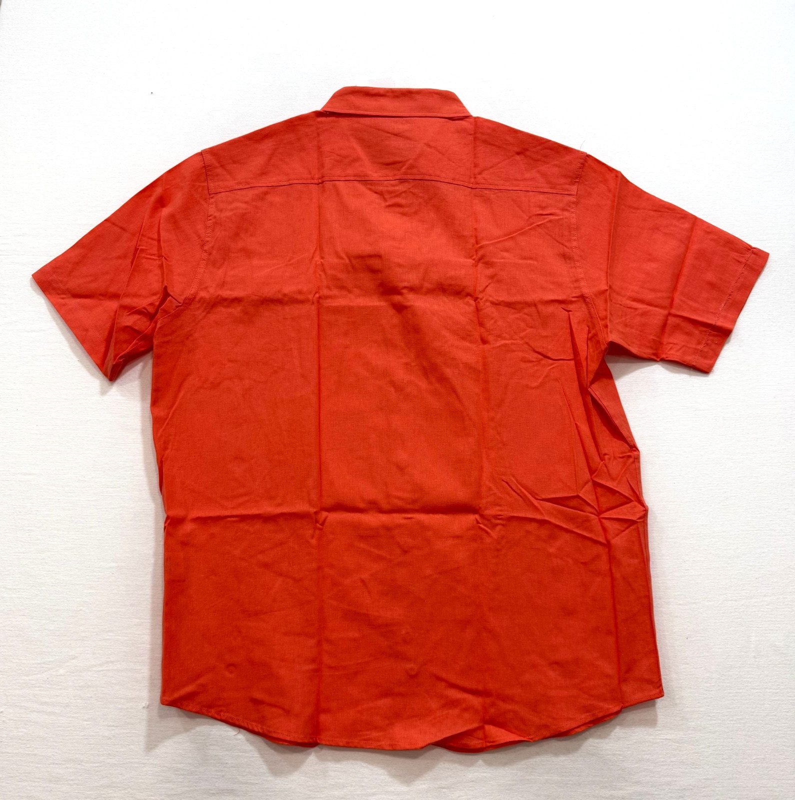 Paris Nation Men's Button Down Shirt Salmon Color Linen Blend Comfort 2XL-4XL gallery