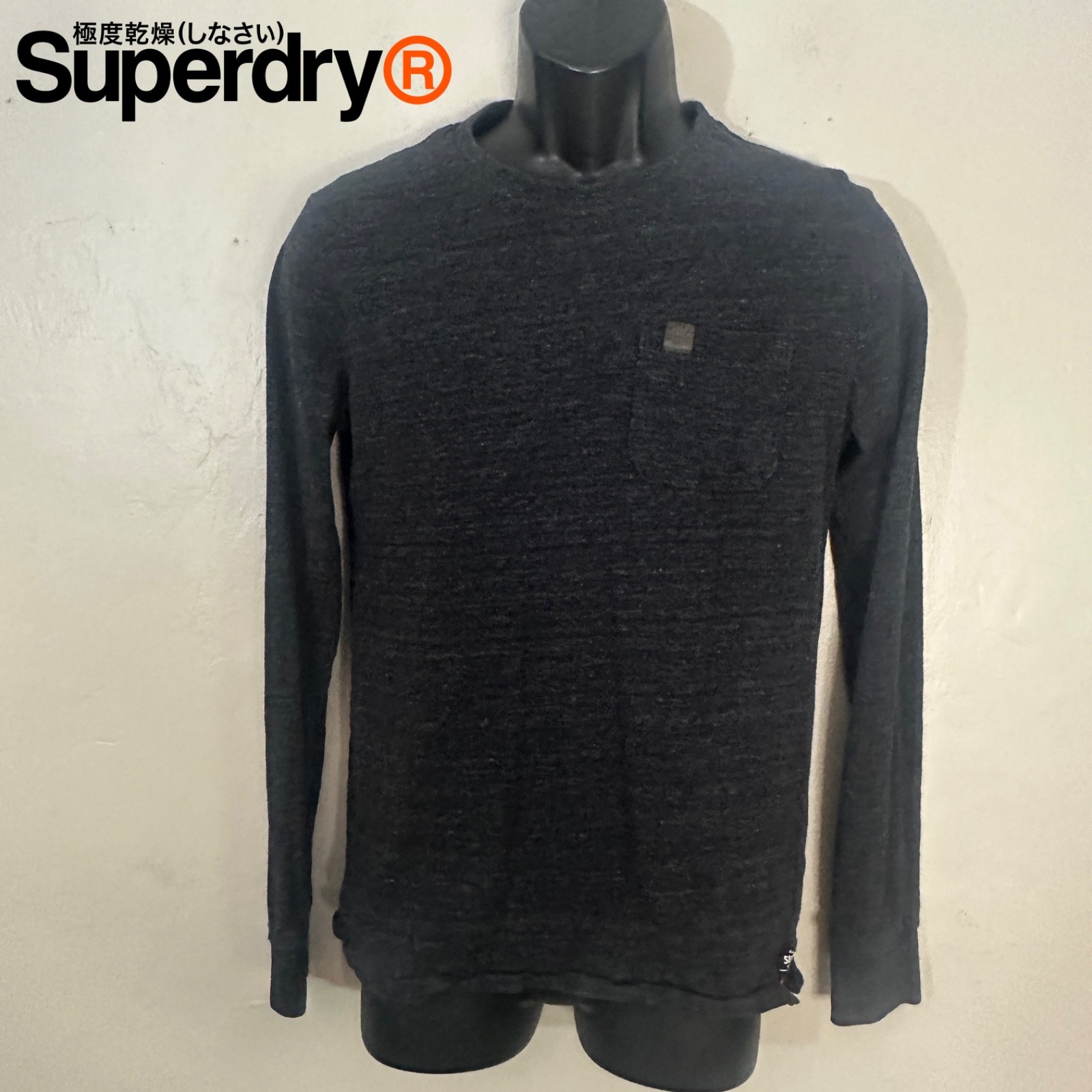 Superdry Long Sleeve T Shirt Small Gently worn 100% cotton textured thick fabric