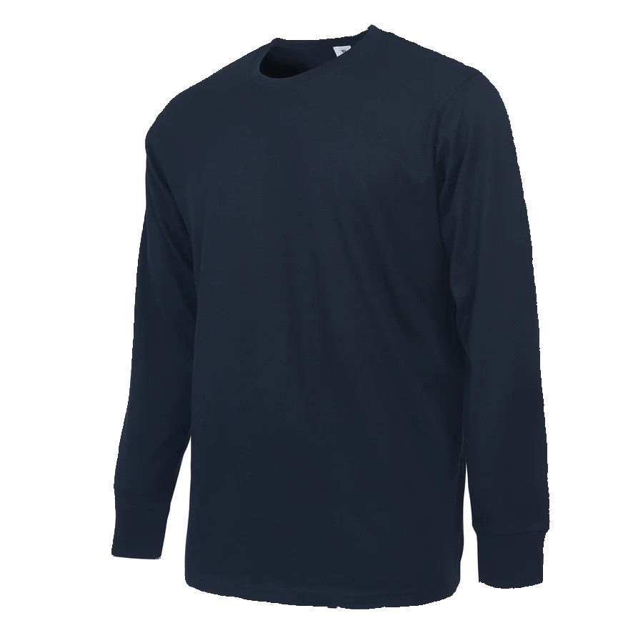 Cotton T- Shirt Crew Neck Long Sleeves Men's Shirts Ribbed Cuff and Neck Solid gallery