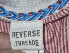 Reverse Threads White Graphic Print Crew Neck Short Sleeve Beach T-Shirt
