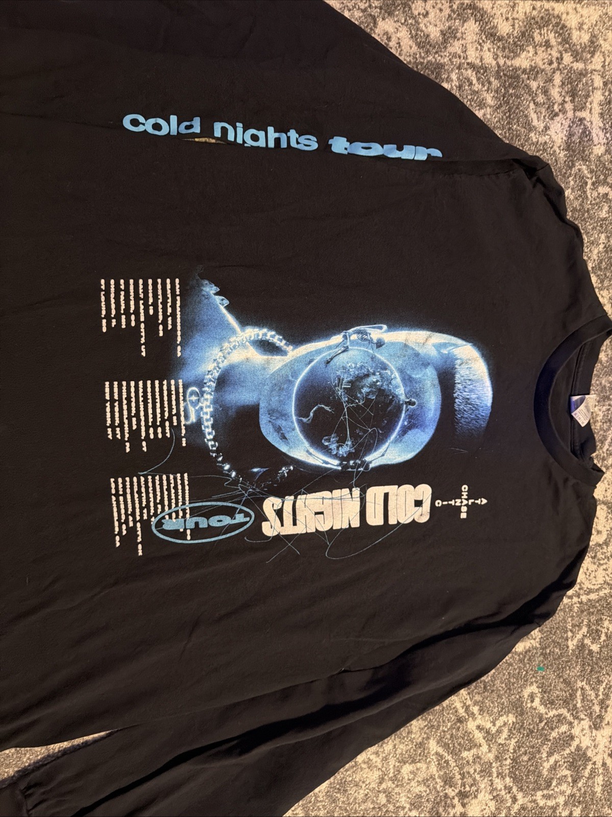 Shaka Wear Chase Atlantic Cold Nights Tour Long Sleeve T-Shirt Black Size XL