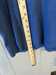 rag & bone Raw Edge Henley T-Shirt Men XXL Blue Short Sleeve Modern Classic