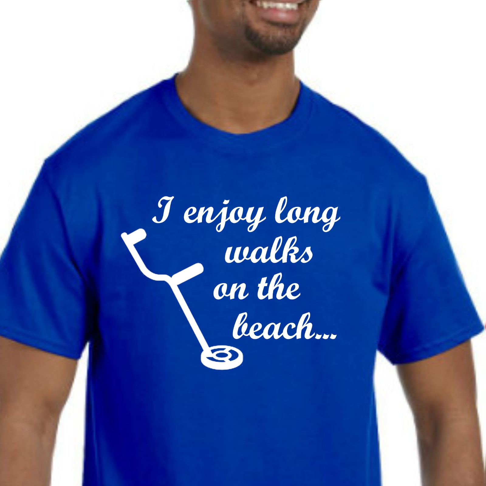 Metal Detecting I Enjoy Long Walks On The Beach T-Shirt *Pick your color & size* gallery