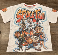 Mens Space Jam Short Sleeve T-Shirt- Looney Tunes Tune Squad Bugs Bunny M