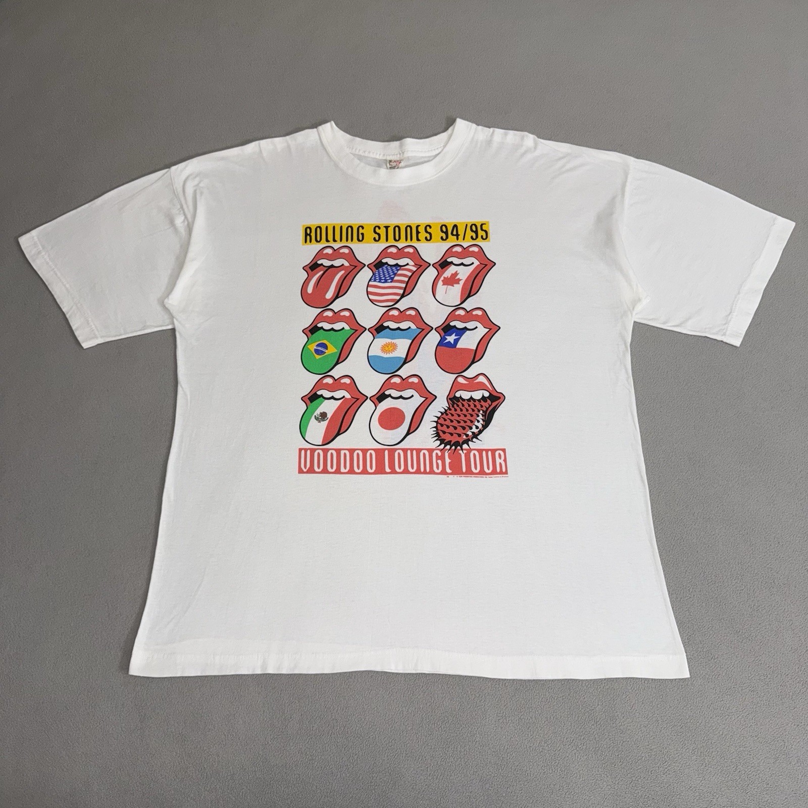 Vintage Rolling Stones 1994-1995 Voodoo Lounge World Tour T-shirt XL Rock Music