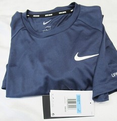 Nike Men’s Hydroguard Dri-FIT Stretch UPF 40+ Guard Swim Top Size M Navy NWT