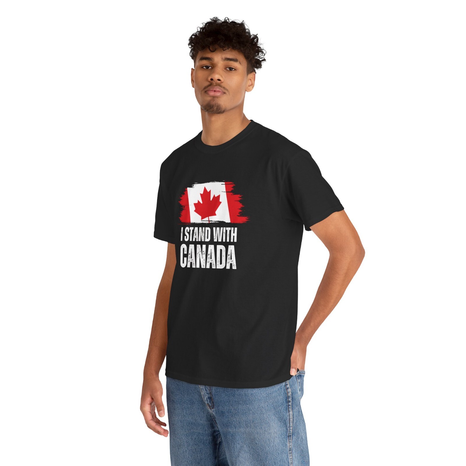 I Stand With Canada America Canadian USA Flag Unisex T-Shirt gallery