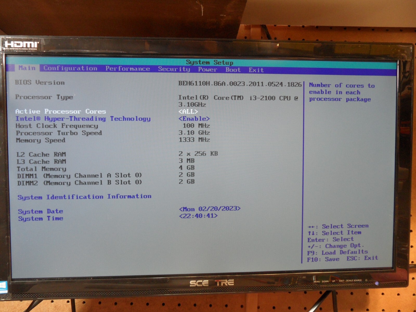 Intel DH61BE Motherboard With i3-2100 CPU and 4 Gb With I/O Shield