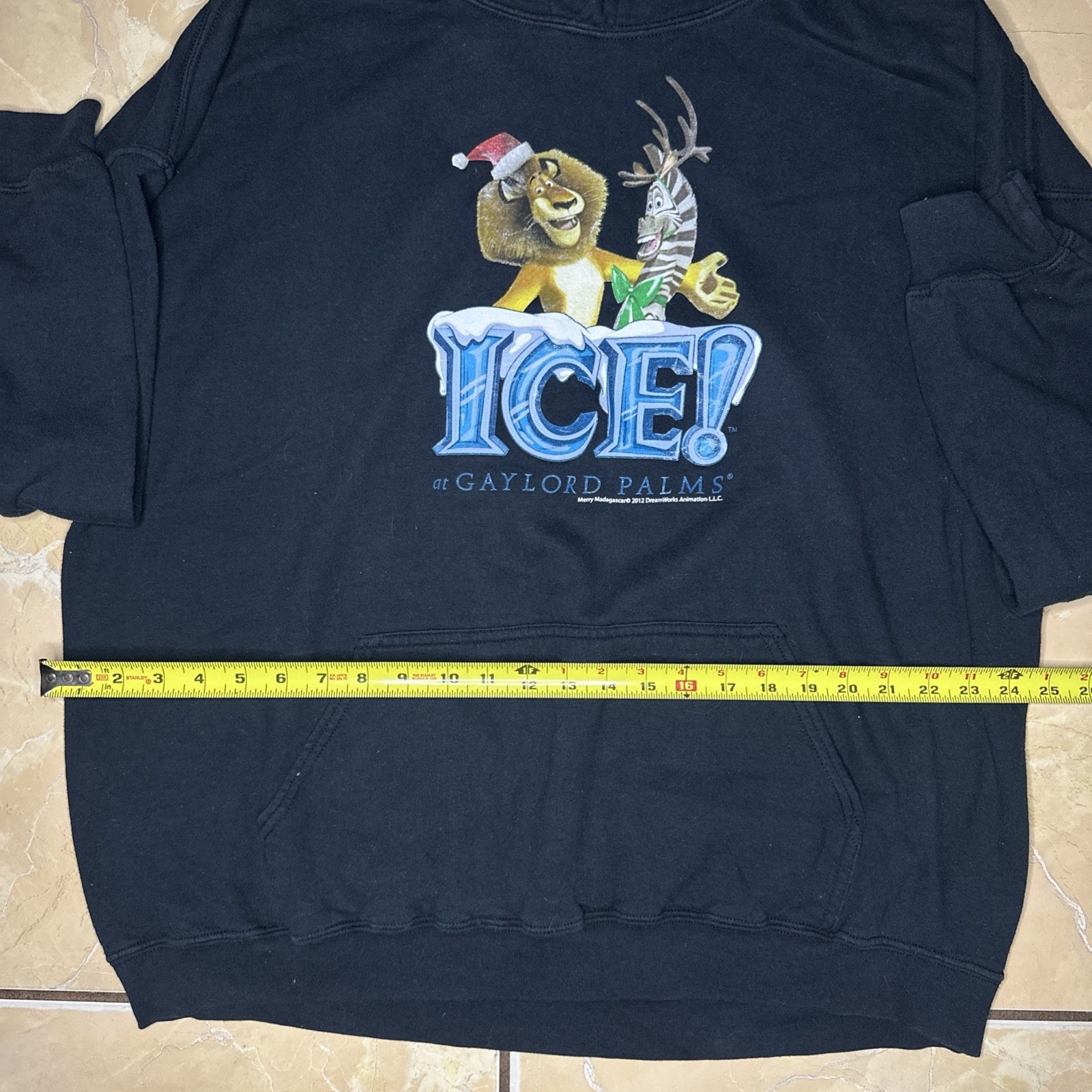 Vtg Merry Madagascar Promotional Hoodie 2012 Gaylord Dreamworks Men’s XXL gallery