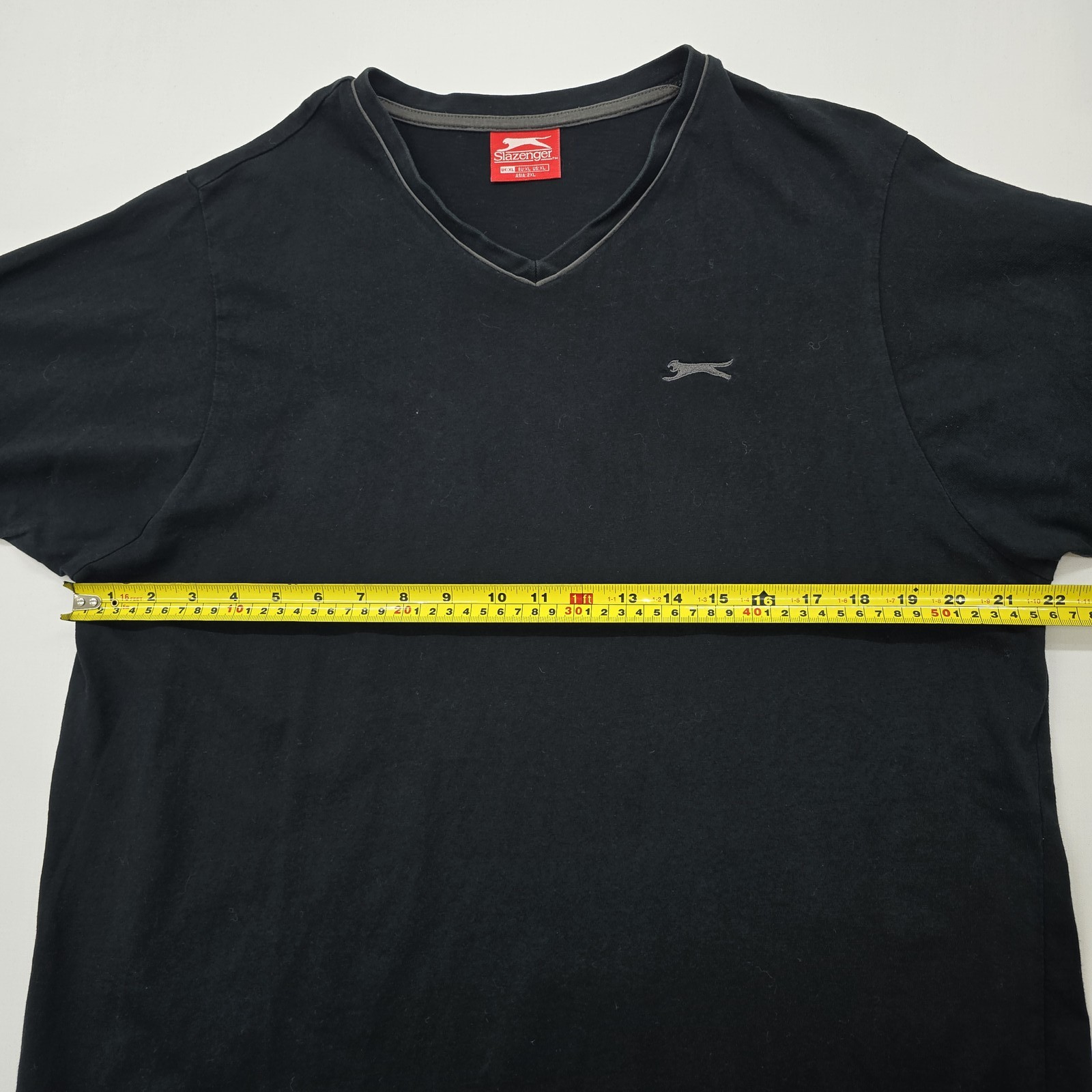 Slazenger Mens Black Graphic Logo V-Neck T-Shirt 2XL Regular gallery