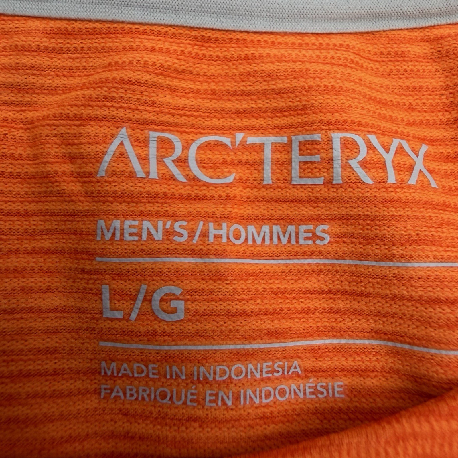 Arcteryx Shirt Mens Large Orange Cormac Crew Gym Training Performance Hiking gallery