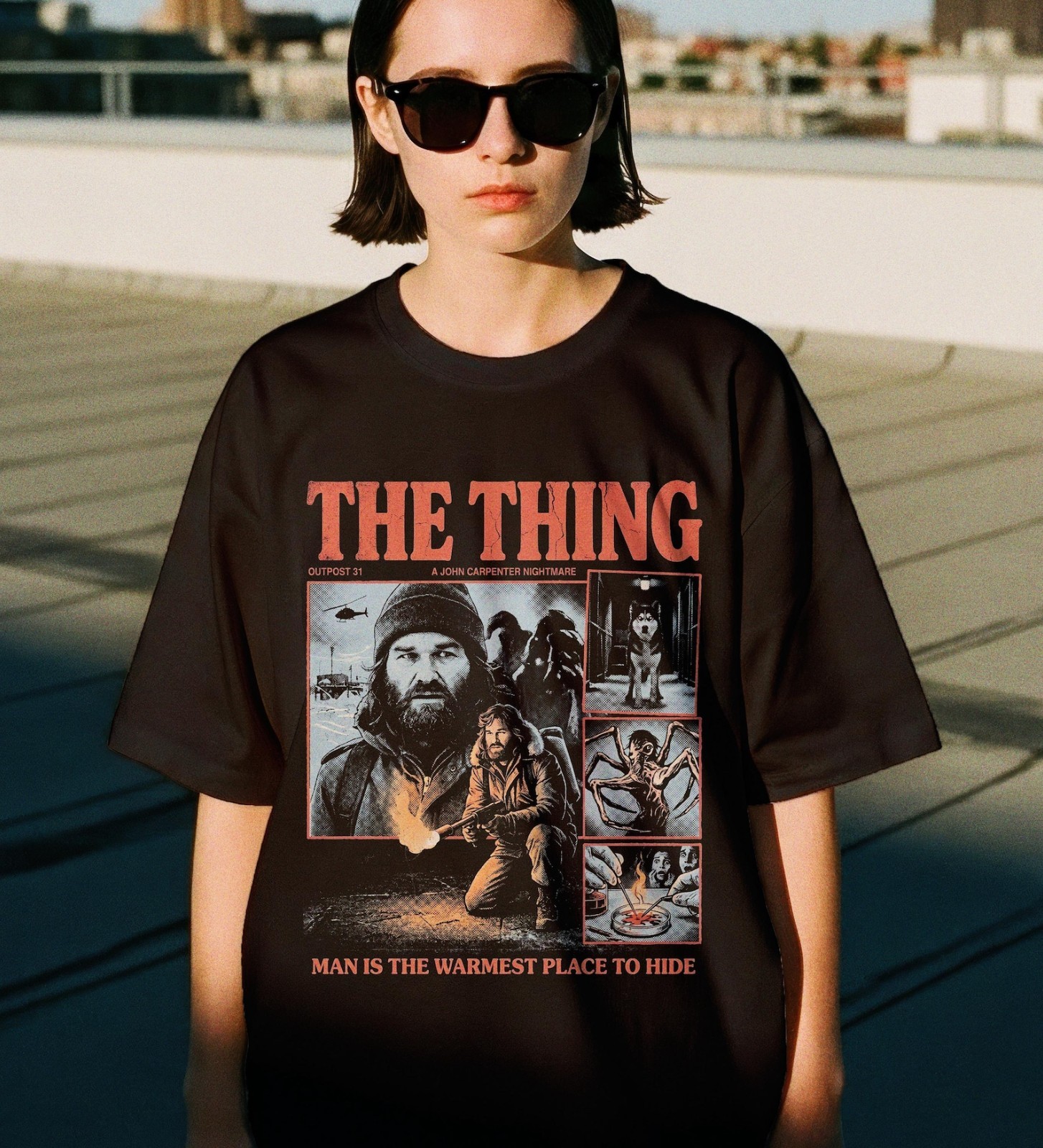 The Thing Movie Shirt, 80s Sci Fi Horror Tee, MacReady Film Lover Gift gallery