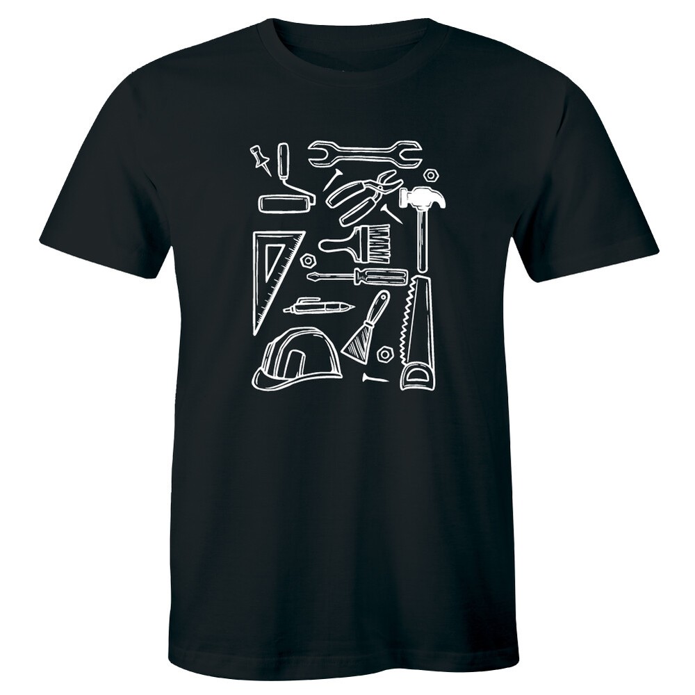 Worker Tools for Construction Crew Neck T-Shirt for Men