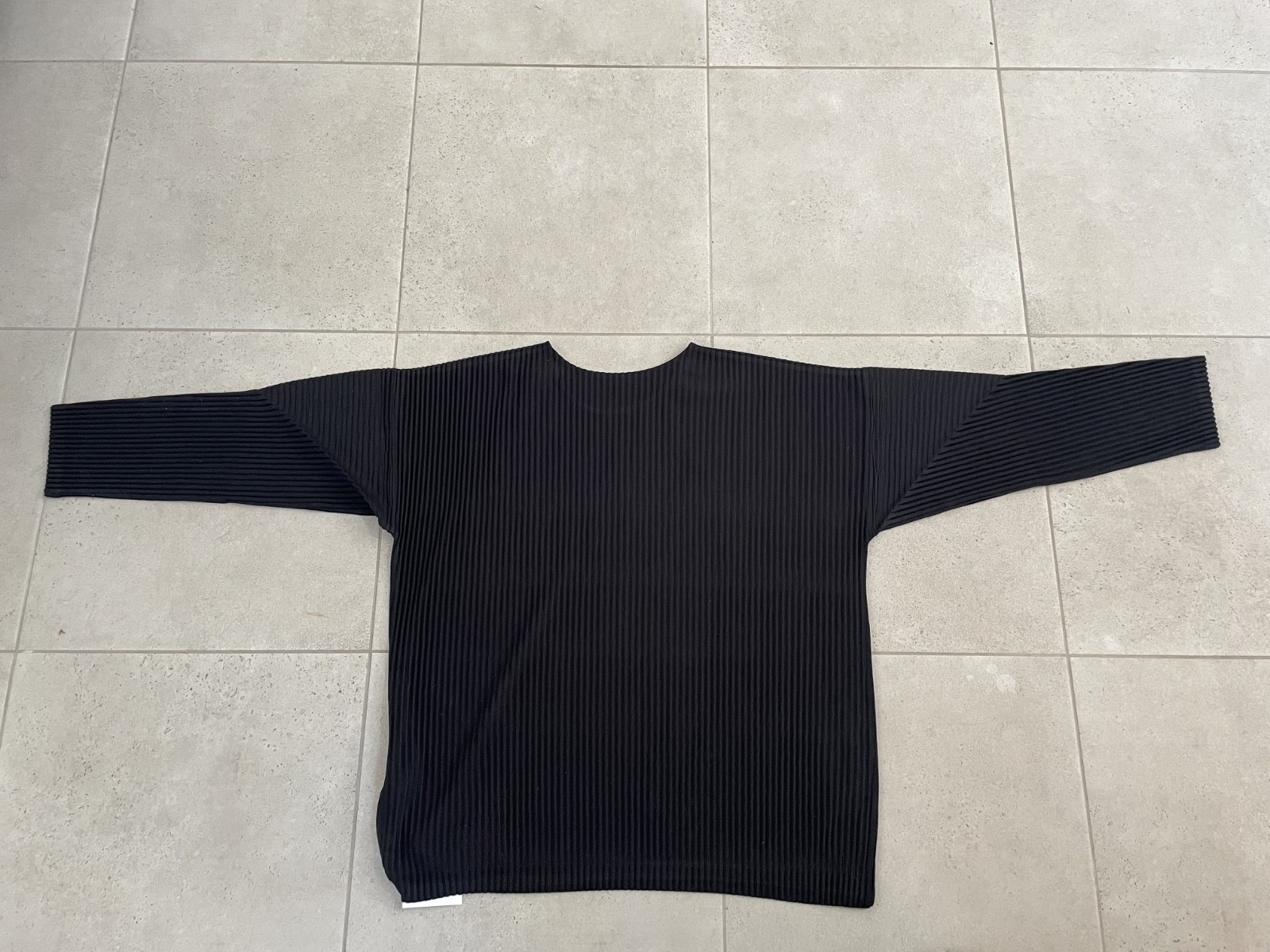 Issey Miyake Homme Plisse Black pleated Long sleeve Shirt gallery