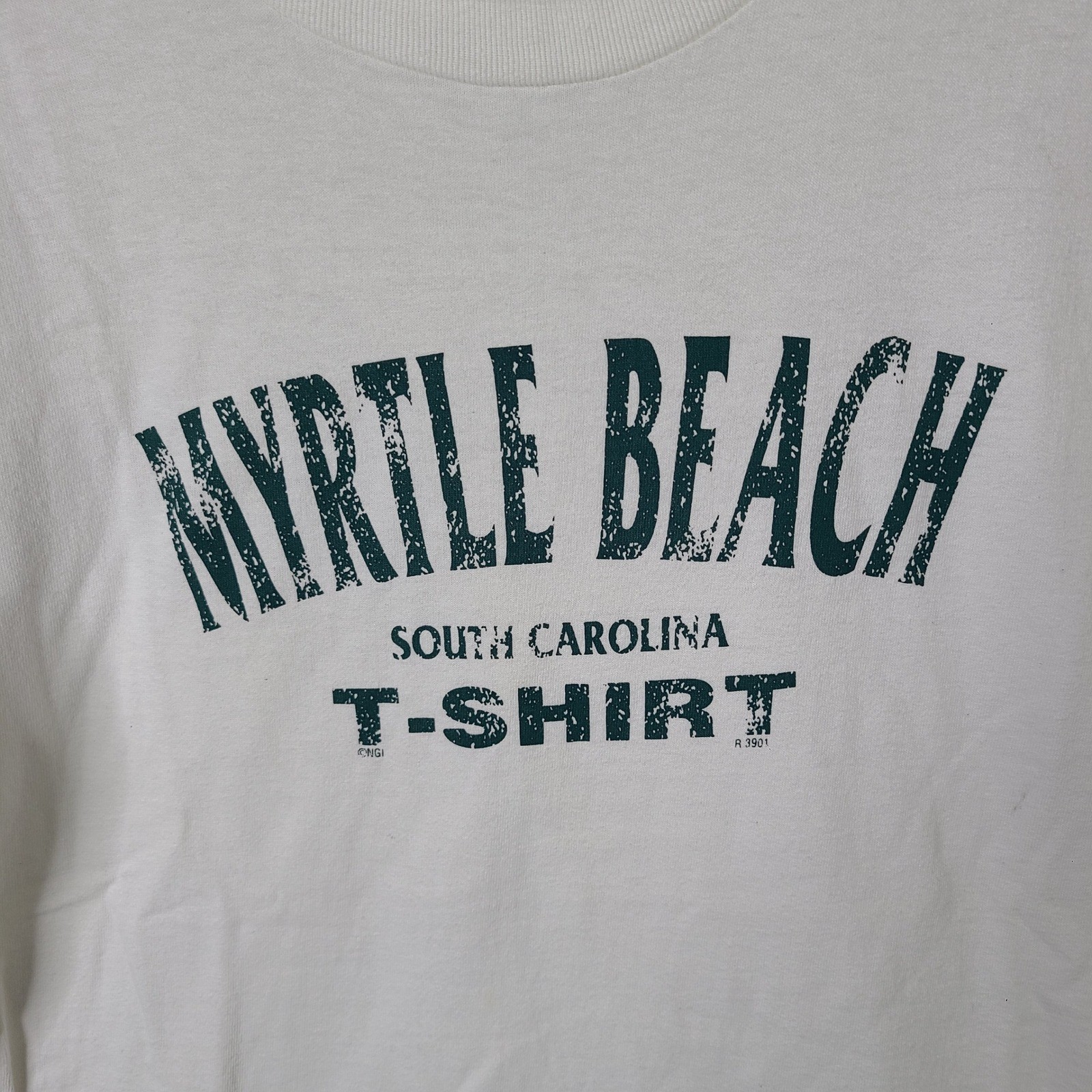 Fruit Of The Loom Shirt Men L White Myrtle Beach Graphic Tee Cotton Short Sleeve gallery